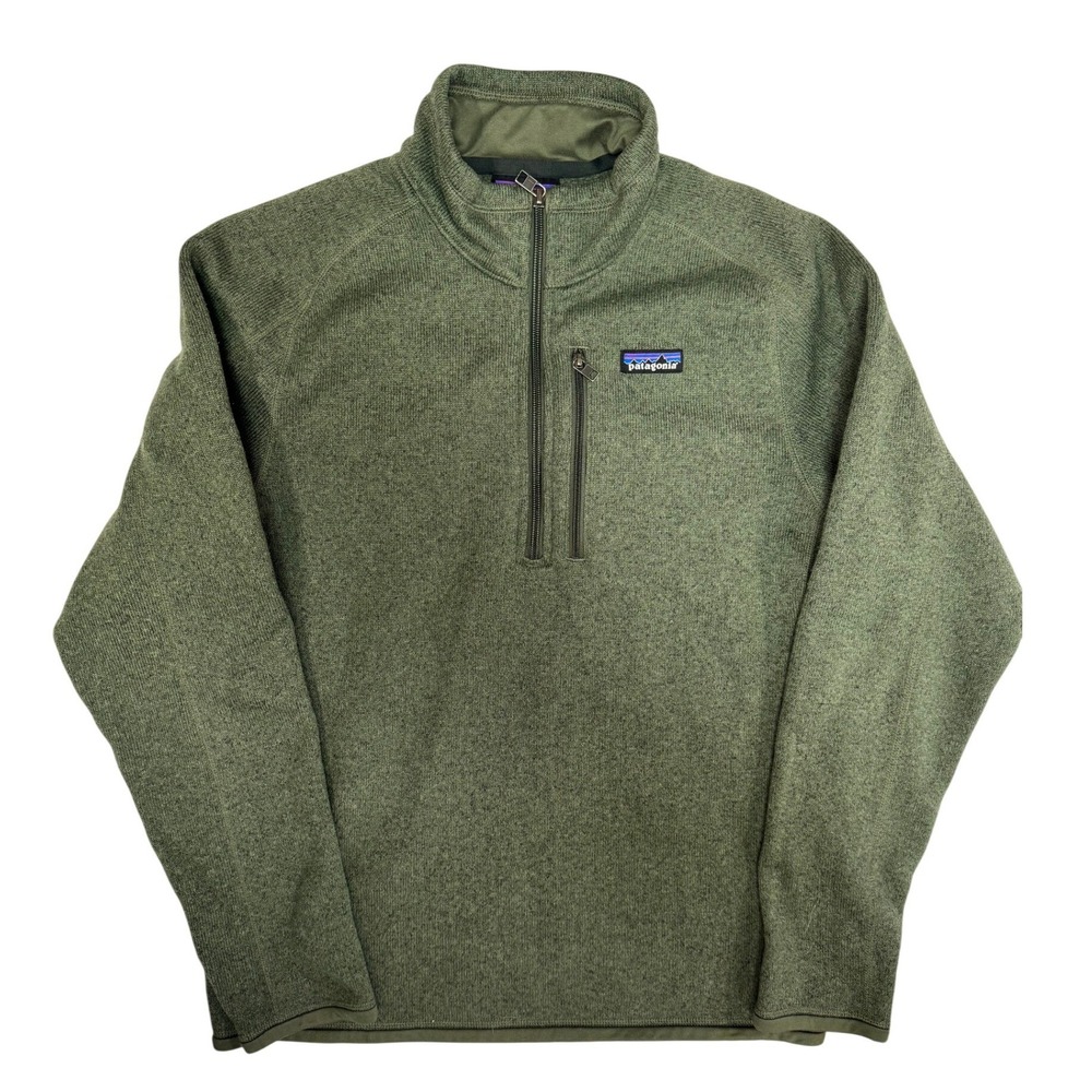 Patagonia Better Sweater 1/4 Zip Fleece Pullover Green Mens Medium
